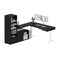 Bestar Bestar Viva Two 72W L-Shaped Standing Desks with Dual Monitor Arms and Storage in black 19854-18 - alternate 4